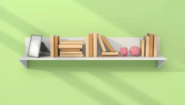 kitaplık okuma rafı